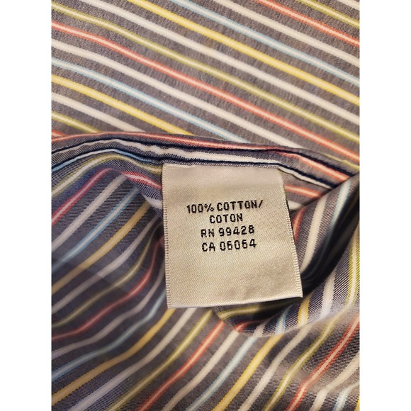 BUGATCHI MULTICOLORED STRIPED 100% COTTON SPORT SHIRT MINT COND. SZ XL - Picture 12 of 14